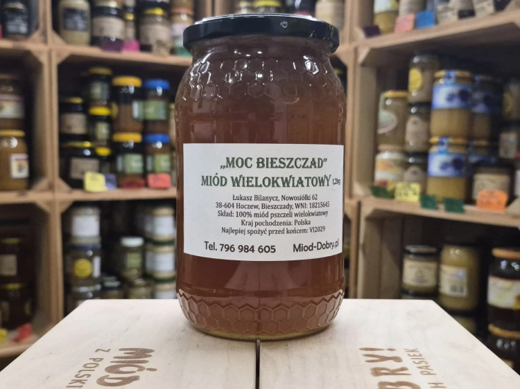 Miód Bieszczadzki 1200g wielokwiatowy