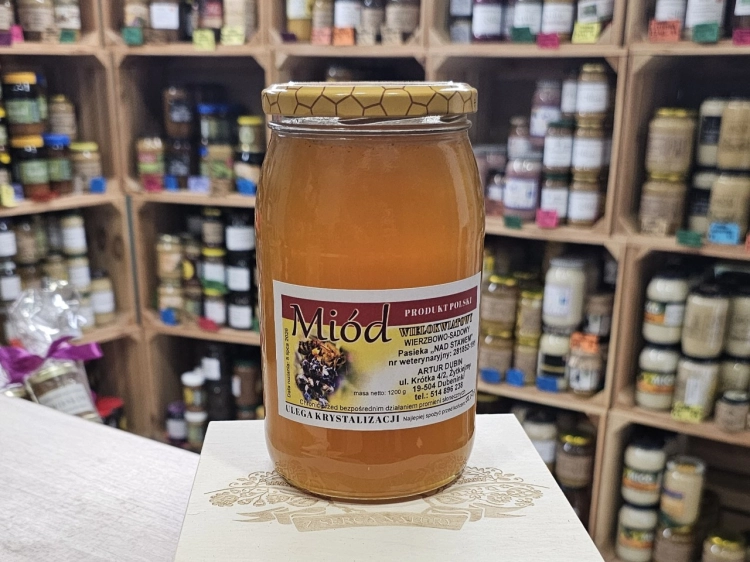 Miód wielokwiatowy: wierzba, śliwa, głóg 1200g