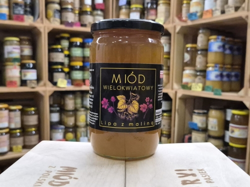 Miód malinowo-lipowy z Wyżyny Lubelskiej 980g