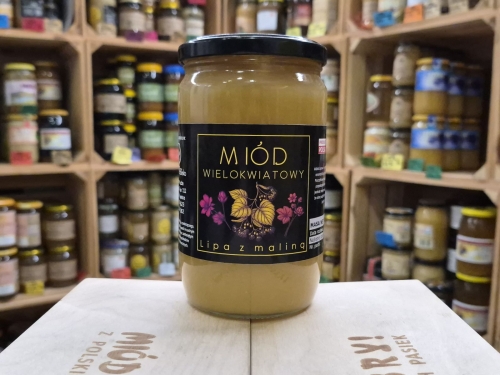 Miód malinowo-lipowy z Wyżyny Lubelskiej 980g