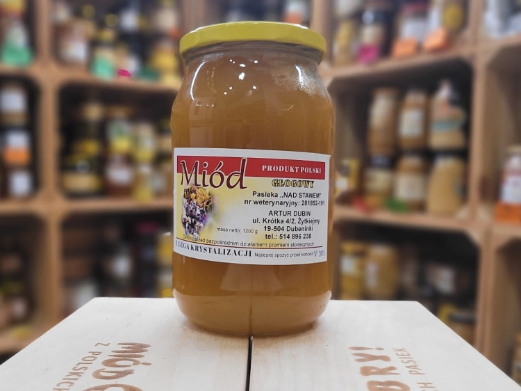 Miód Głogowy 1200g skrystalizowany