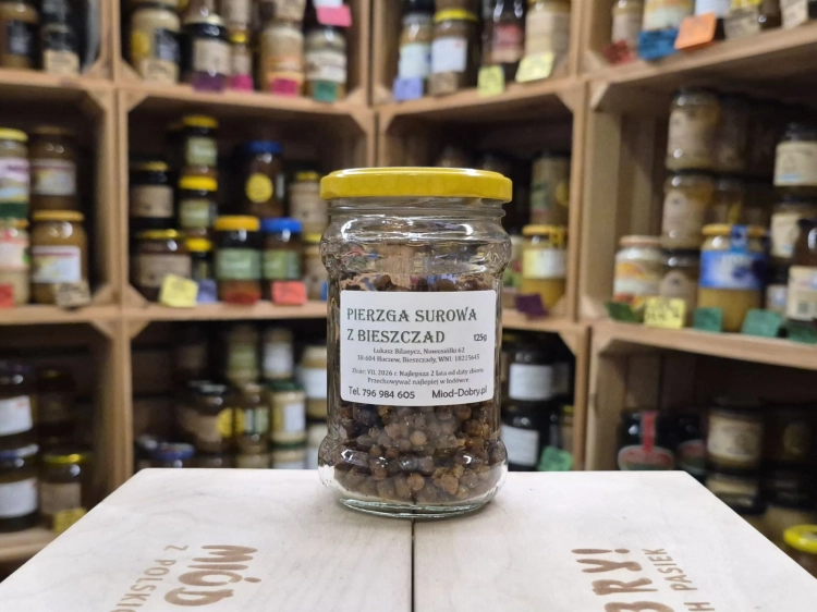 Surowa pierzga pszczela 125g z Bieszczad