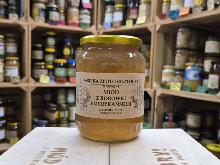 Miód z nektaru borówki amerykańskiej 1000g