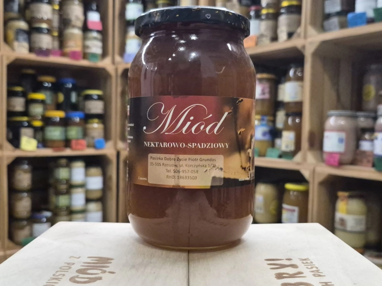 Miód Spadziowo-Nektarowy z Podkarpacia 1200g