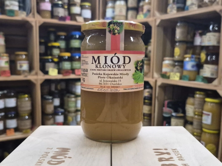 Miód klonowy z domieszką nektaru z drzew owocowych 1000g