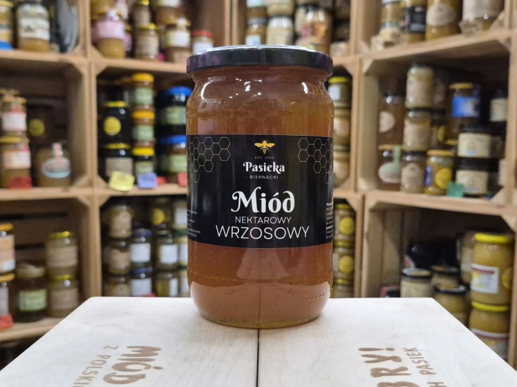 Miód Wrzosowy z Borów Dolnośląskich 950g rocznik 2026