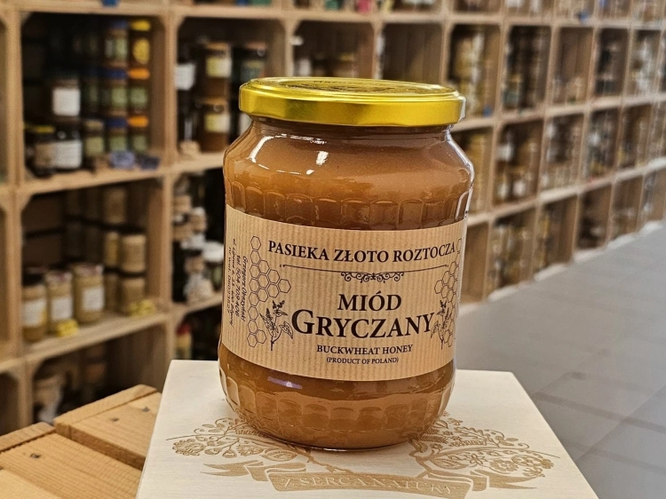 Miód Gryczany z Roztocza 1000g rocznik 2026 skrystalizowany
