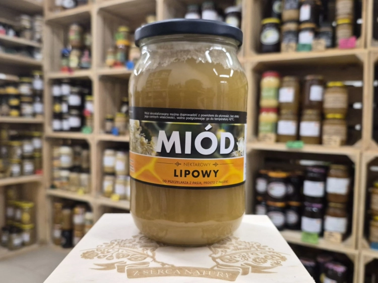Miód lipowy z domieszką spadzi z Przedgórza Sudeckiego 1200g, rocznik 2026
