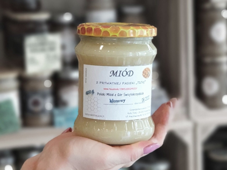 Miód Klonowy z Gór Świętokrzyskich 650g skrystalizowany.jpg