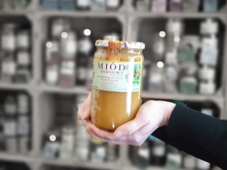 Miód Spadziowy Iglasty Sosnowy 1000g skrystalizowany