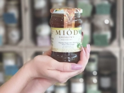 Surowy Miód Kminkowy z upraw ziół na Kujawach 400g 