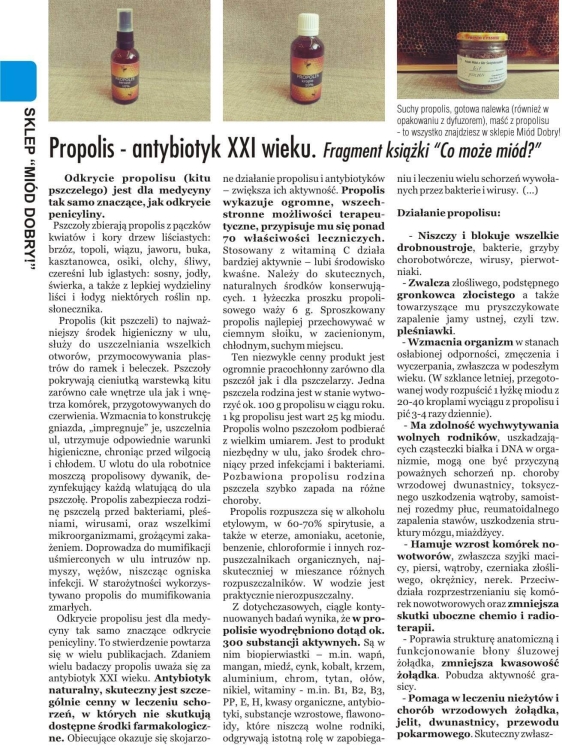 Propolis - na co pomaga? Fragmenty książki - ciąg dalszy