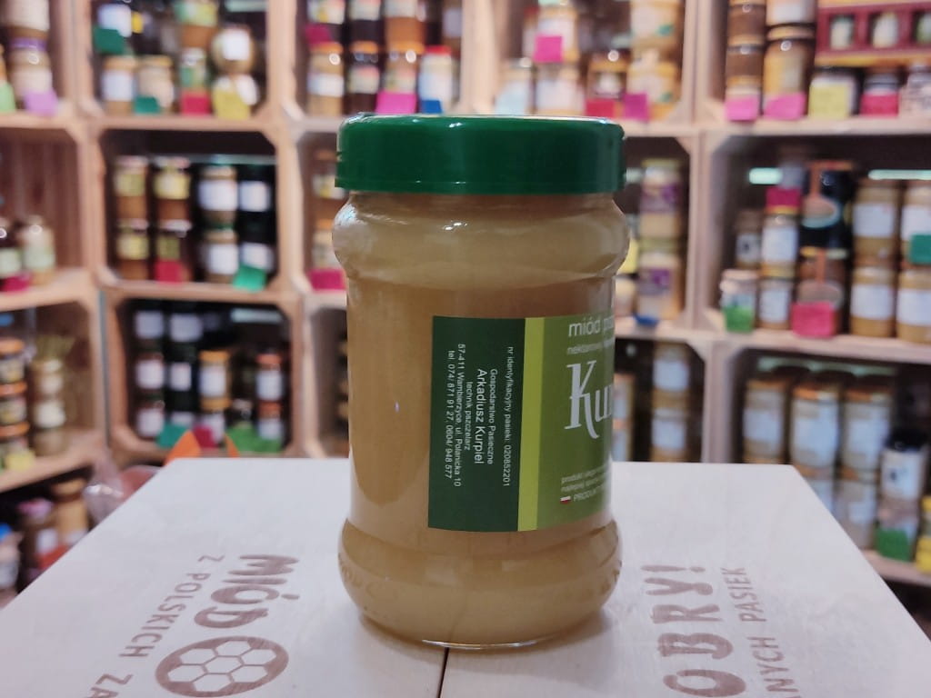 Miód Lipowy z pasieki Kurpiel 400g skrystalizowany